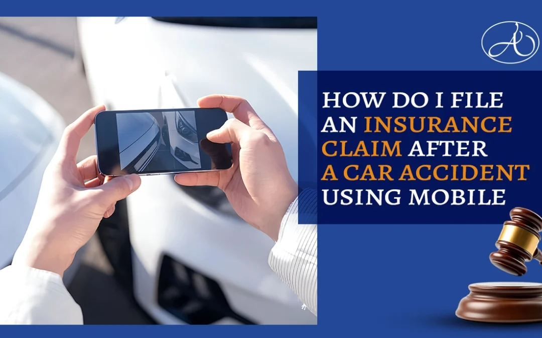 How exactly do I file an insurance claim after a car accident using a mobile device in Florida?
