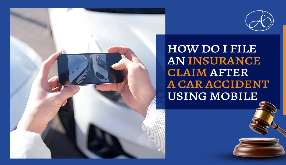 How exactly do I file an insurance claim after a car accident using a mobile device in Florida?