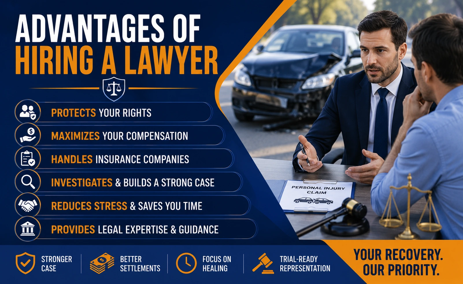 Benefits of hiring injury lawyer