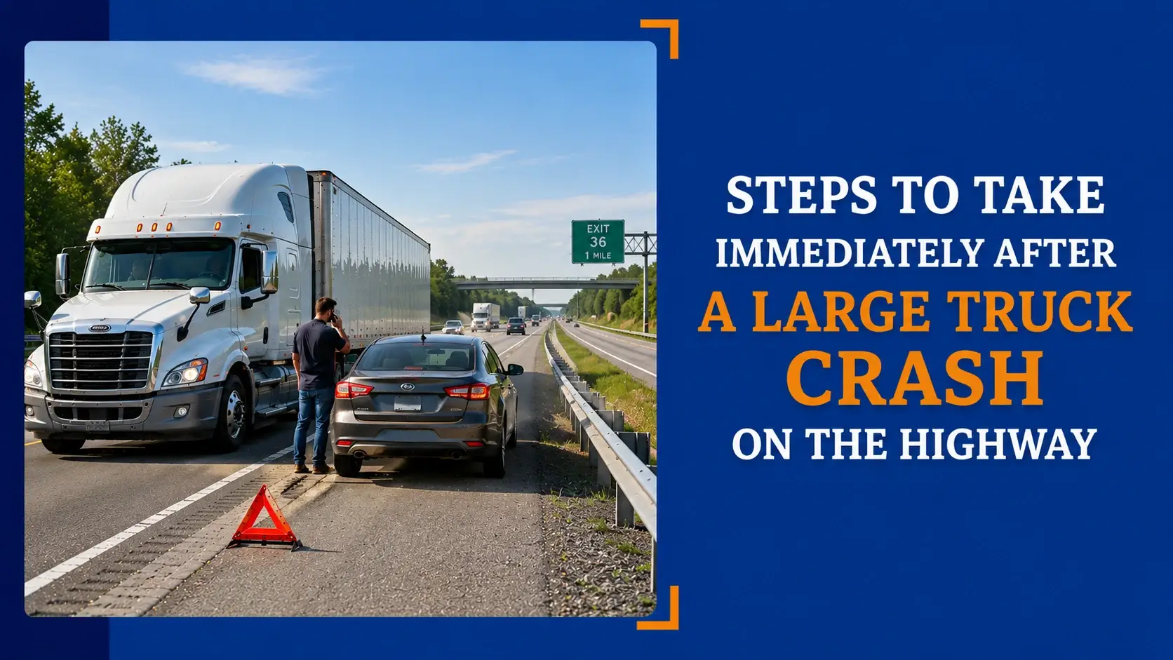 Steps to Take Immediately After A Large Truck Crash on the Highway