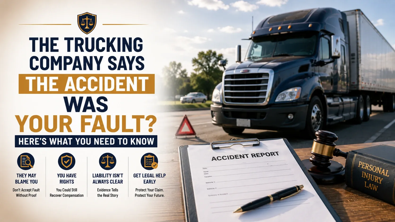 What Happens If the Trucking Company Says the Accident Was My Fault