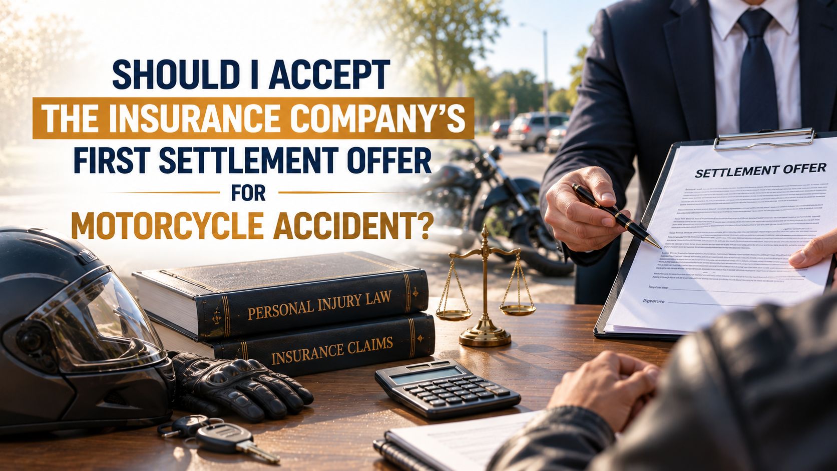 Should I Accept the Insurance Company’s First Settlement Offer for a Motorcycle Accident
