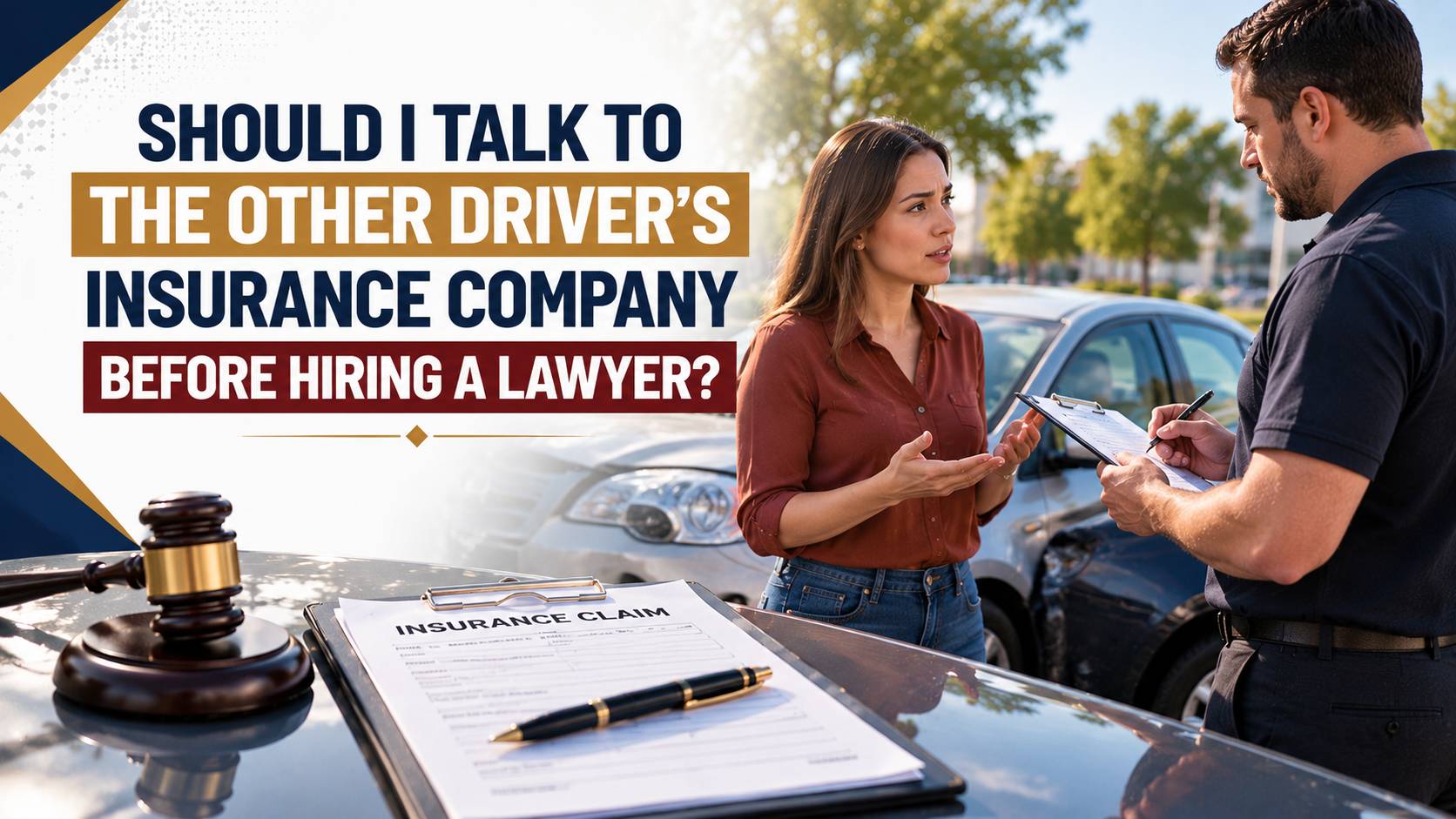 Should I Talk to the Other Driver’s Insurance Company Before Hiring a Lawyer